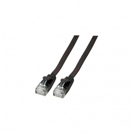 "EFB RJ45 Flachpatchkabel U/UTP, Cat.6A, PVC, 5m, schwarz"