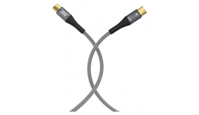 "EFB USB-C Kabel 100W PD 3.0 5A E-Marker Chip 0,5m grau"