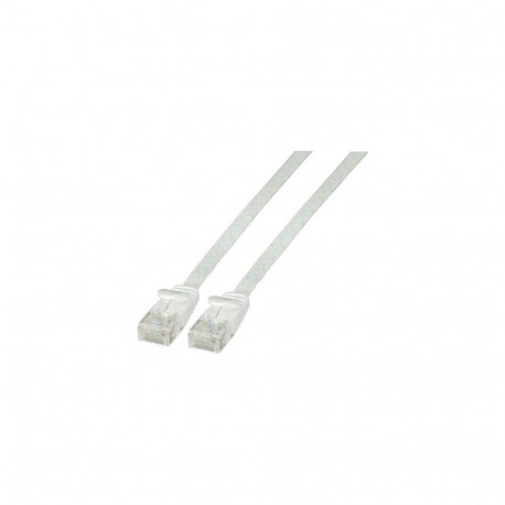 "EFB RJ45 Flachpatchkabel U/UTP, Cat.6A, PVC, 0.5m, weiß"
