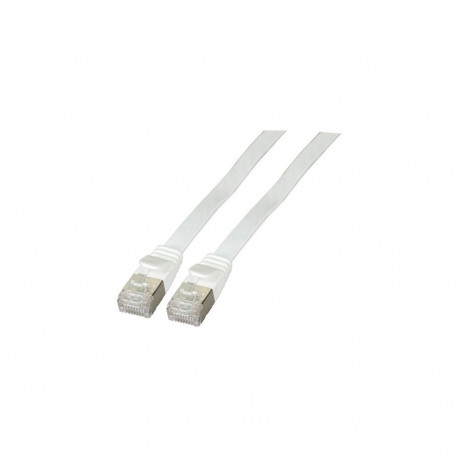 "EFB RJ45 Flachpatchkabel U/FTP Cat.6A PVC 1.50m weiß"