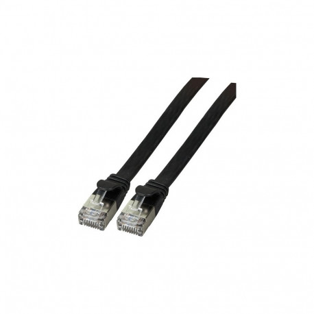 "EFB RJ45 Flachpatchkabel U/FTP Cat.6A PVC 3.00m schwarz"