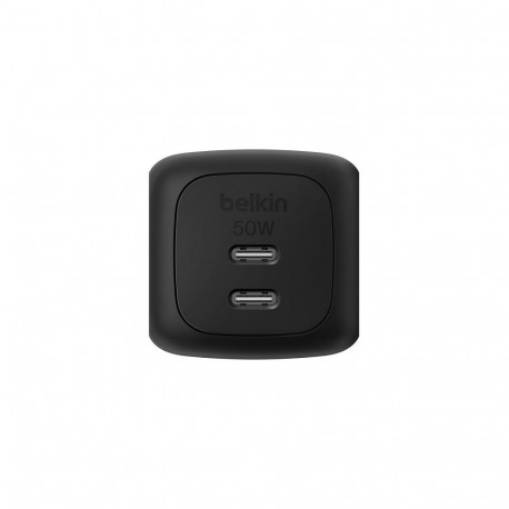 Belkin kahe USB-C pordiga laadija 50W PD + PPS must WCH019kqBK