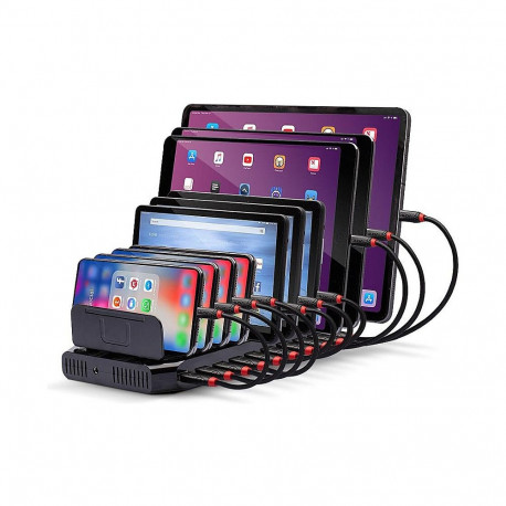 "LINDY 10-Port USB-Ladestation 96W, 10x USB-A"