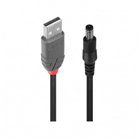 LINDY USB tüüp A - DC 5.5/2.1mm adapterkaabel 1.5m