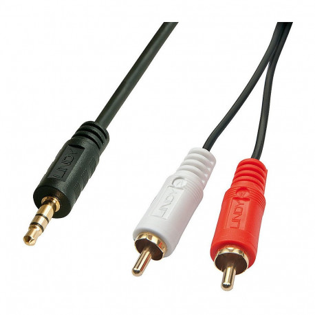 "LINDY Audiokabel RCA 3.5mm/2m 2xRCA/3.5mm m/m vergoldet"