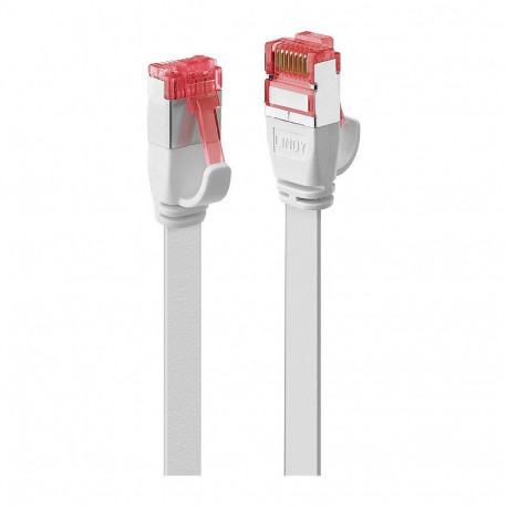 "LINDY Cat.6 U/FTP Flachband-Patchkabel, weiss, 0,3m"