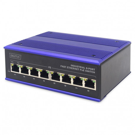 "DIGITUS 8-Port Fast Industrie PoE Switch Unmanaged"