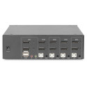 "DIGITUS KVM Switch 4 Port Dual Display 4K"