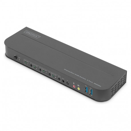 DIGITUS 4-pordiline KVM-lüliti 4K60Hz 4x DP in 1x DP/HDMI out