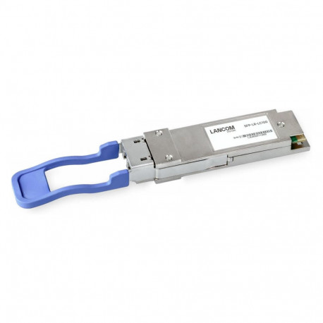 "LANCOM 100GBASE-LR4-QSFP module for connection to QSFP28 ports of LANCOM switches supports 9 ?m sin