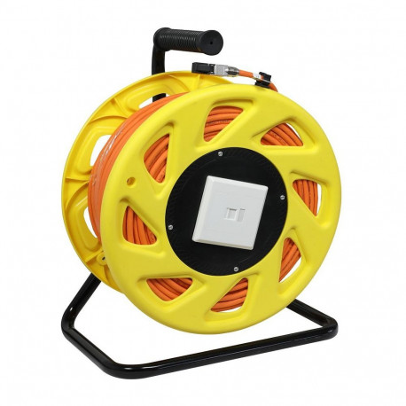 "Synergy21 Kabeltrommel, CAT6A, 90m, CAT7A Rohkabel S-STP(S/FTP), mit 1x Buchse/Stecker RJ45(CAT6A),