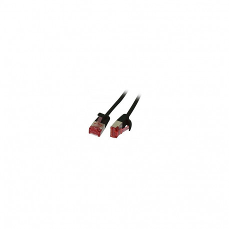 "Synergy21 Patchkabel RJ45, CAT6 250Mhz, 0,25m schwarz, U/FTP, slimline rund d=3,6mm,"
