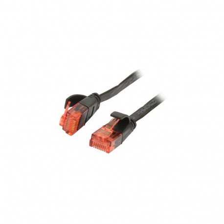 "Synergy21 Patchkabel RJ45, CAT6 250Mhz, 1,0m schwarz, UTP(U/UTP), PVC, Flach"