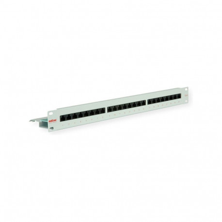 "ROLINE Kat.6 Class E 48,26cm 19Zoll-Patchpanel 24P ungeschirmt grau"
