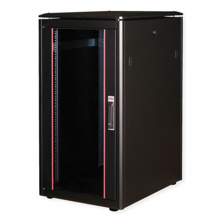 ROLINE 19-tolline võrgukapp Pro 22 HE, 600x800 klaasuks, must