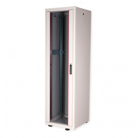 "ROLINE 19-Zoll Netzwerkschrank Basic 42 HE, 600x600 BxT Glastr grau"