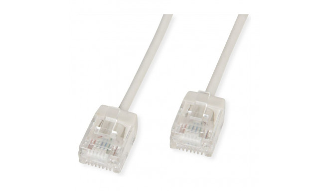 "ROLINE UTP DataCenter Patchkabel Cat.6A (Class EA), LSOH, slim, extra kurzer Stecker, grau, 1,5 m"
