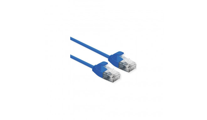 "ROLINE UTP DataCenter Patchkabel Cat.6A (Class EA), LSOH, slim, blau, 0,3 m"
