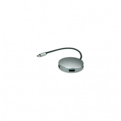 "ROLINE USB 3.2 Gen 1 Hub, rund, 4fach, Typ C Anschlusskabel"