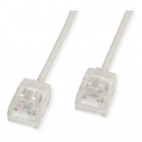 "ROLINE UTP DataCenter Patchkabel Cat.6A (Class EA), LSOH, slim, extra kurzer Stecker, grau, 0,5 m"