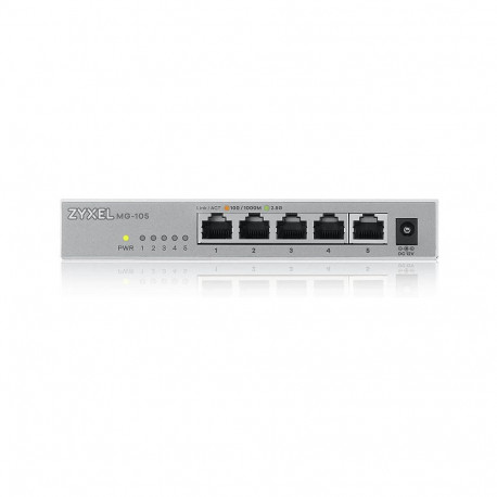 Zyxel XMG-105 5 porti 10/2,5G MultiGig mittehallatav kommutaator
