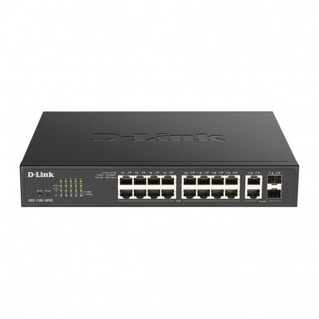 D-Link DGS-1100-18PV2 18-pordiga PoE+ Gigabit nutikas hallatav kommutaator