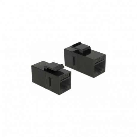 "Keystone Modul RJ45 Buchse > RJ45 Buchse Cat.6 UTP schwarz 25 Stück"