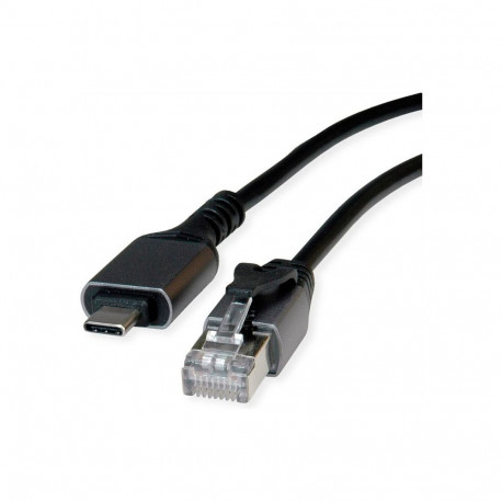 "VALUE USB 3.2 Gen 2 Typ C zu Gigabit Ethernet Konverterkabel, schwarz, 2 m"