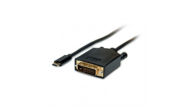 VALUE USB Typ C - DVI adapterkaabel, ST/ST, 1 m