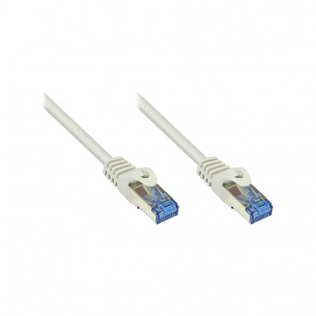 "GoodConnections Patchkabel mit Rastnasenschutz, Cat. 6A, S/FTP, PiMF, halogenfrei, 500MHz, grau, 3m