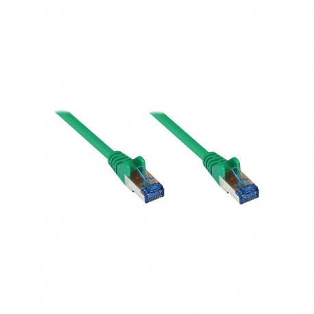 "GoodConnections Patchkabel mit Rastnasenschutz, Cat. 6A, S/FTP, PiMF, halogenfrei, 500MHz, grün, 0,
