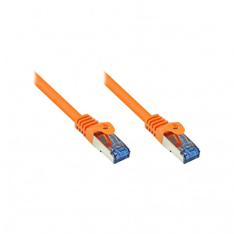 "GoodConnections Patchkabel mit Rastnasenschutz, Cat. 6A, S/FTP, PiMF, halogenfrei, 500MHz, orange, 