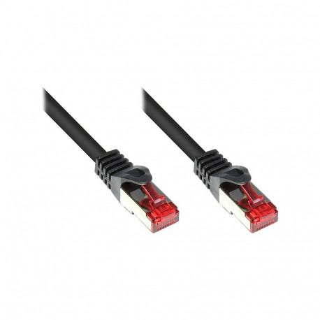 "GoodConnections Patchkabel mit Rastnasenschutz, Cat. 6, S/FTP, PiMF, PVC, 250MHz, schwarz, 10m,"