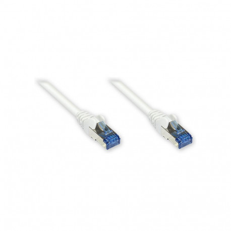 "GoodConnections Patchkabel mit Rastnasenschutz, Cat. 6A, S/FTP, PiMF, halogenfrei, 500MHz, weiß, 0,