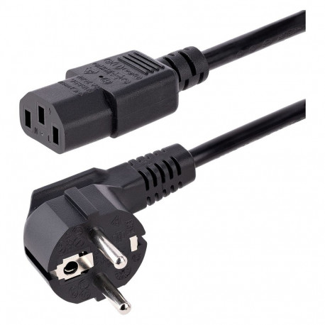"STARTECH.COM 3m 10ft Computer Power Cord 18AWG EU Schuko to C13 10A 250V Black Replacement AC PC Po