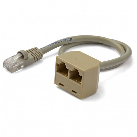 "STARTECH.COM 2-to-1 RJ45 10/100mbps Splitter/Combiner - One adapter required at each end of the con