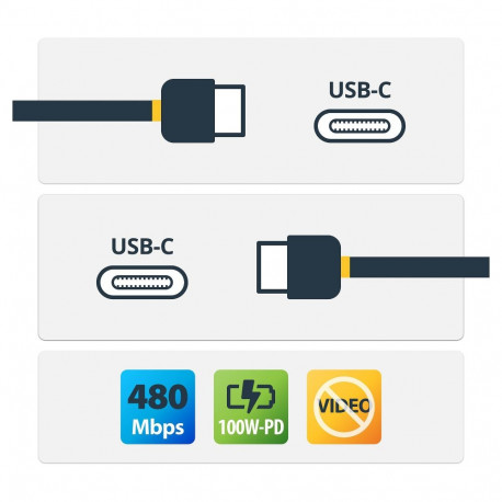 STARTECH.COM USB-C to USB-C kaabel, 5A Power Delivery, valge, 2m, USB 2.0, USB-IF sertifitseeritud