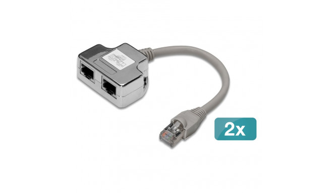 "CAT 5e Patchkabel-Adapter, 2x CAT 5e, geschirmt - 2 Stk."