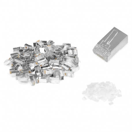 "CAT 6 Modularstecker für Rundkabel, Pass through Stecker - 100 Stk."