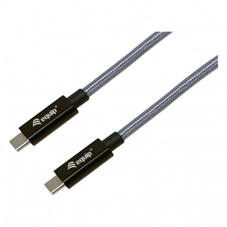 Equip USB-C3.2->C Gen2x2 PD240W St/St 2.00m must kaabel