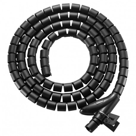 "Equip Spiral-Kabelschlauch +Untertischmontage 1.30m schwarz Polybeutel"