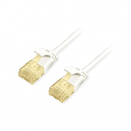 "Equip Patchkabel Cat6A SlimFlex U/UTP 0.25m weiß LSZH 2xRJ45 Polybeutel"