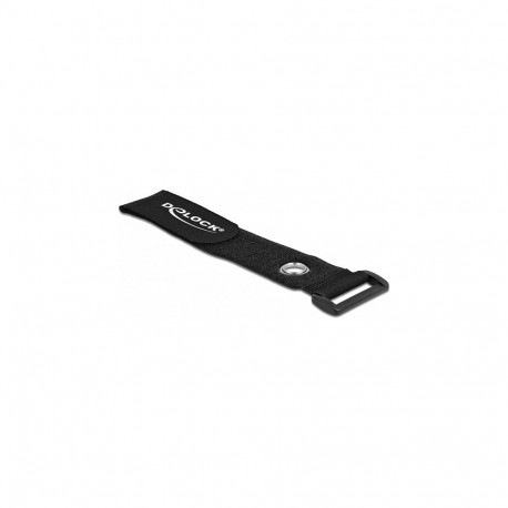 "Klett-Kabelbinder mit Schlaufe und Befestigungsöse L 150 x B 20 mm schwarz 5 Stück"