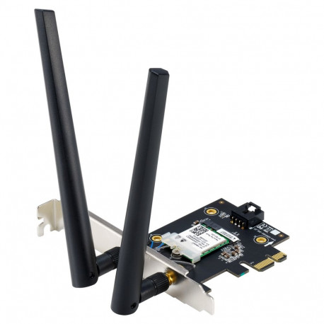 ASUS PCE-BE6500 WiFi 7 Bluetooth 5.4 kolmeribaline adapter, PCI Express, 2 välist antenni
