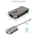 D StarTech USB-C mitmepordiline adapter