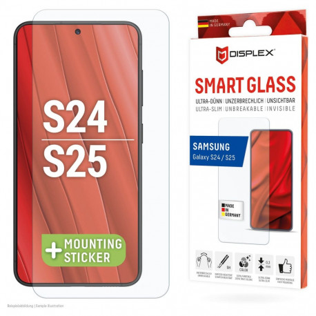 DISPLEX kaitseklaas Smart Glass (9H) Samsung Galaxy S24/S25 jaoks, paigalduskleeps, purunematu, üliõ
