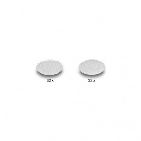 "Klettpunkte, rund, selbstklebend, 64 Stück weiß"