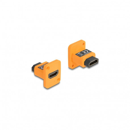 "D-Typ Modul HDMI-A Buchse zu Buchse 4K orange"