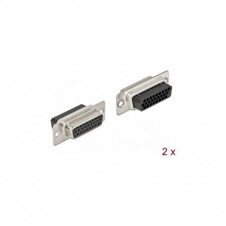 D-Sub HD 26 Pin pressitav metallist pesa, 2 tükki