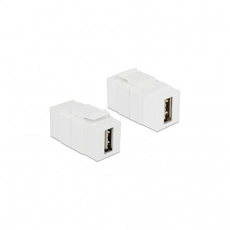 "Keystone Modul EASY-USB 2.0 A Buchse > EASY-USB 2.0 A Buchse weiß"